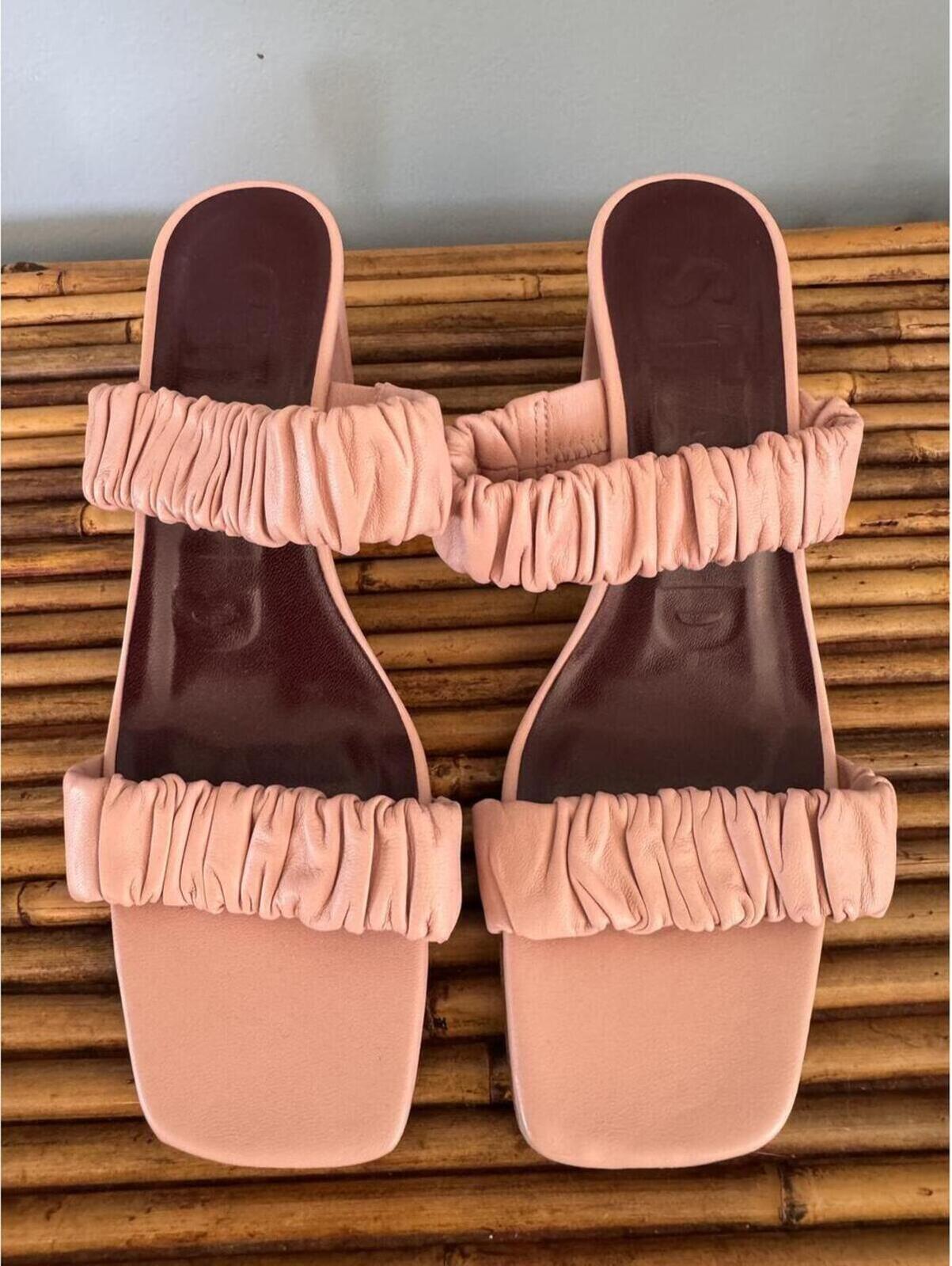 Nwot Staud Maya Ruched Slide Sandals